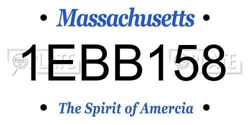 1EBB158 Massachusetts License Plate