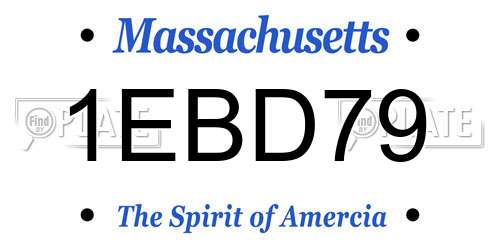 1EBD79 Massachusetts License Plate