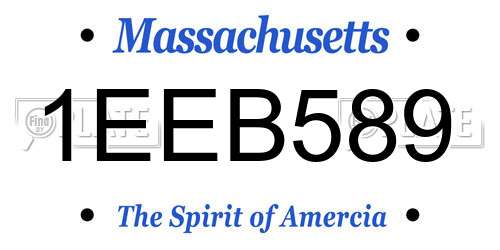 1EEB589 Massachusetts License Plate