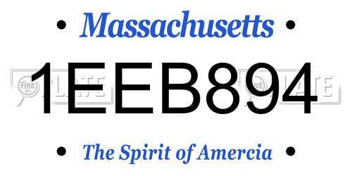 1EEB894 Massachusetts License Plate