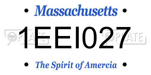 1EEI027 Massachusetts License Plate