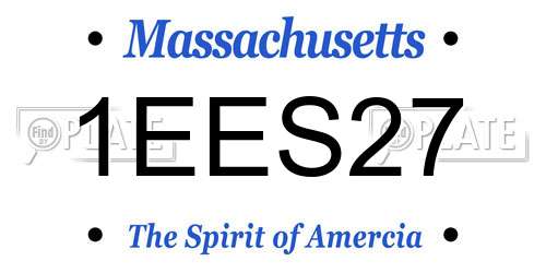 1EES27 Massachusetts License Plate