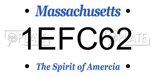 1EFC62 Massachusetts License Plate