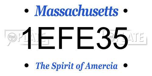 1EFE35 Massachusetts License Plate