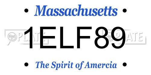 1ELF89 Massachusetts License Plate