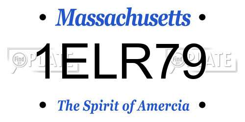 1ELR79 Massachusetts License Plate