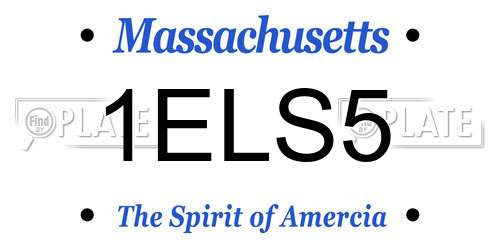 1ELS5 Massachusetts License Plate