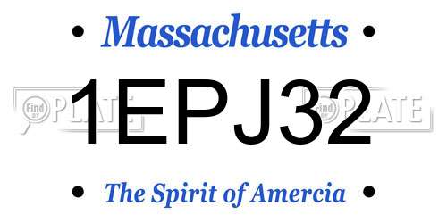 1EPJ32 Massachusetts License Plate