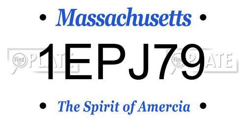 1EPJ79 Massachusetts License Plate