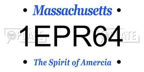 1EPR64 Massachusetts License Plate