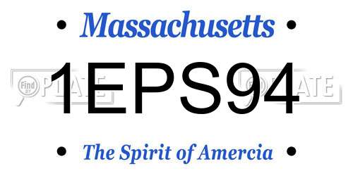 1EPS94 Massachusetts License Plate