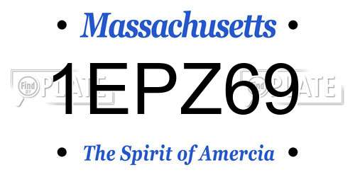 1EPZ69 Massachusetts License Plate