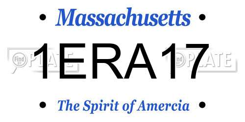 1ERA17 Massachusetts License Plate