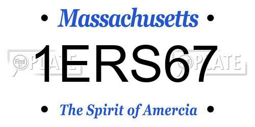 1ERS67 Massachusetts License Plate