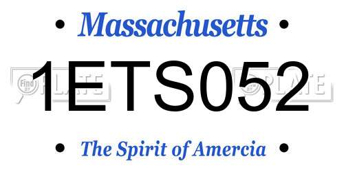 1ETS052 Massachusetts License Plate