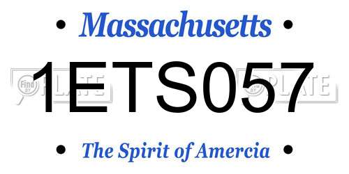 1ETS057 Massachusetts License Plate