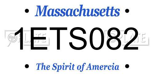 1ETS082 Massachusetts License Plate