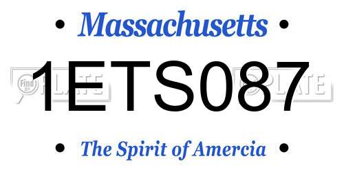 1ETS087 Massachusetts License Plate