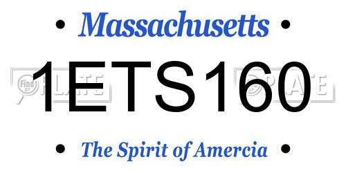 1ETS160 Massachusetts License Plate