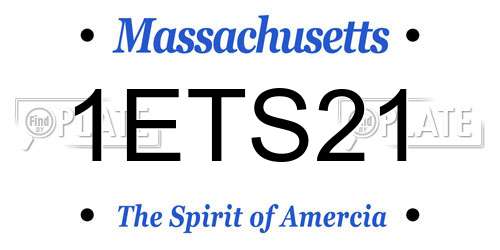 1ETS21 Massachusetts License Plate