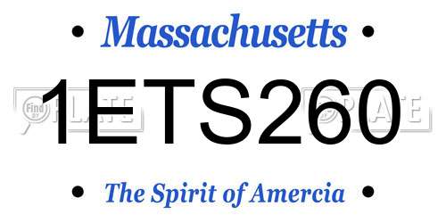 1ETS260 Massachusetts License Plate