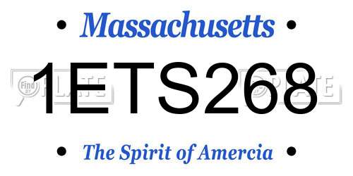 1ETS268 Massachusetts License Plate
