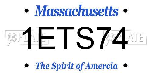1ETS74 Massachusetts License Plate