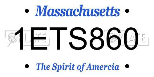 1ETS860 Massachusetts License Plate