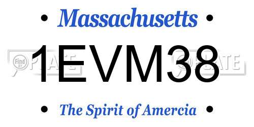 1EVM38 Massachusetts License Plate
