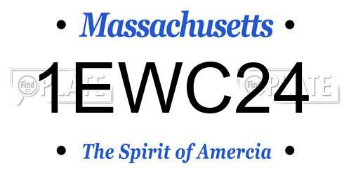 1EWC24 Massachusetts License Plate