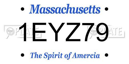 1EYZ79 Massachusetts License Plate