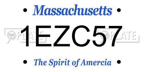 1EZC57 Massachusetts License Plate