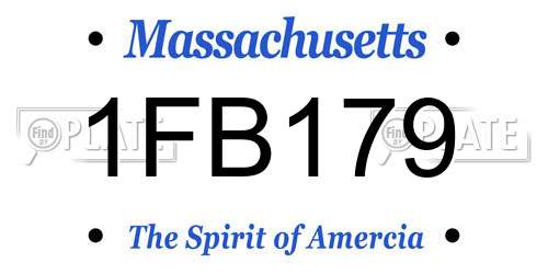 1FB179 Massachusetts License Plate