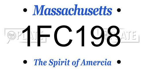 1FC198 Massachusetts License Plate