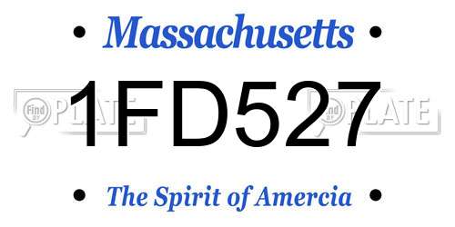 1FD527 Massachusetts License Plate