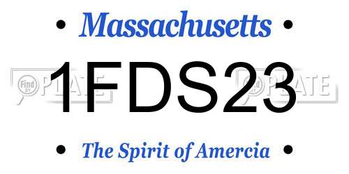 1FDS23 Massachusetts License Plate