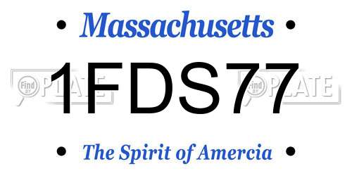 1FDS77 Massachusetts License Plate