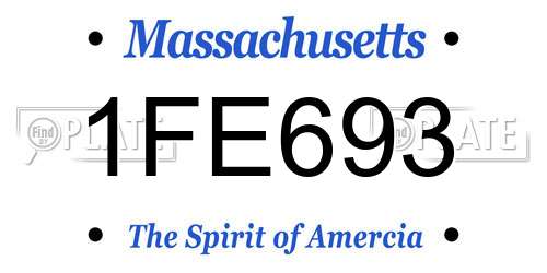 1FE693 Massachusetts License Plate