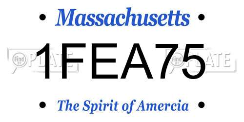1FEA75 Massachusetts License Plate