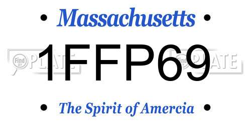 1FFP69 Massachusetts License Plate