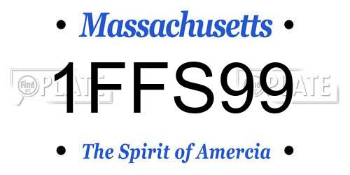 1FFS99 Massachusetts License Plate