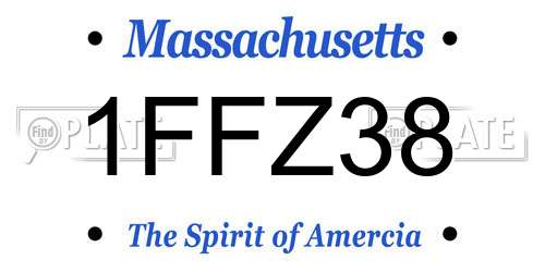 1FFZ38 Massachusetts License Plate