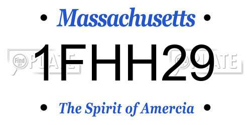 1FHH29 Massachusetts License Plate