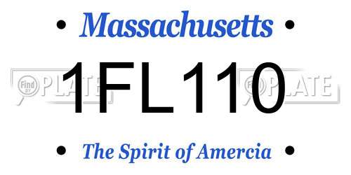 1FL110 Massachusetts License Plate