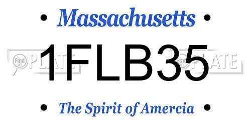 1FLB35 Massachusetts License Plate