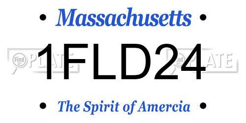 1FLD24 Massachusetts License Plate