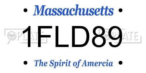 1FLD89 Massachusetts License Plate