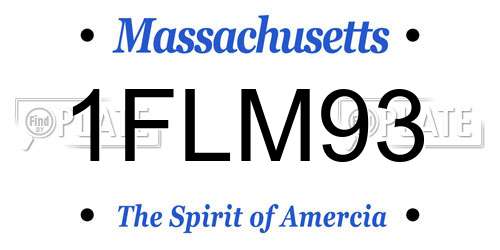 1FLM93 Massachusetts License Plate