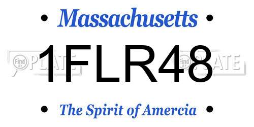 1FLR48 Massachusetts License Plate