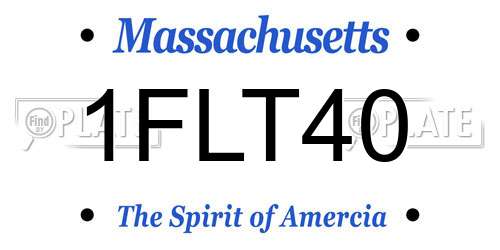 1FLT40 Massachusetts License Plate